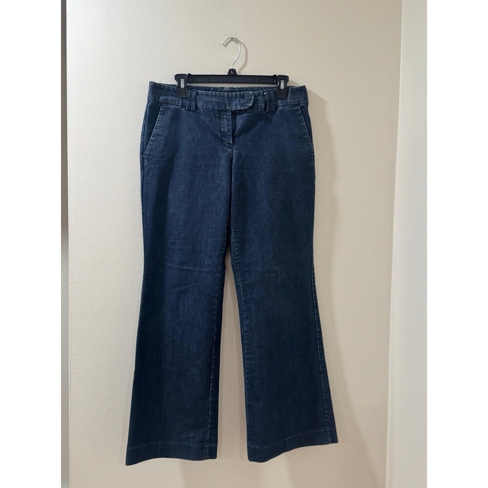 Express Editor Size 8R Straight Leg Capri Jeans Cropped Flap Pocket Denim Pants